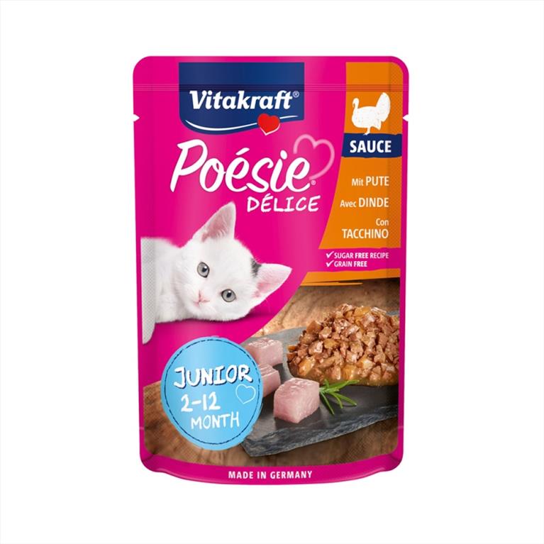 Vitakraft Poesie Delice Junior με Γαλοπούλα σε σάλτσα 85gr