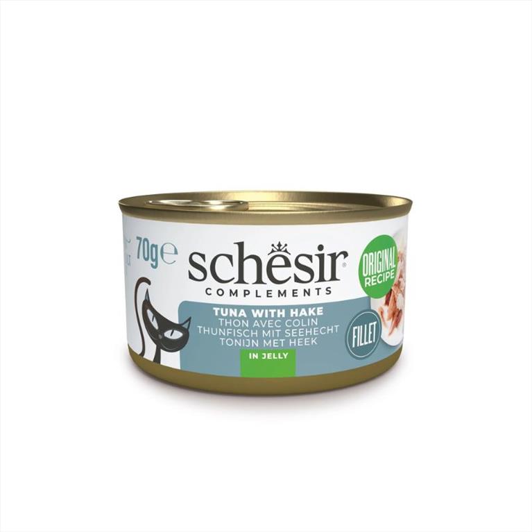 Schesir Cat Complements Jelly με Τόνο και και Μπακαλιάρο 70gr