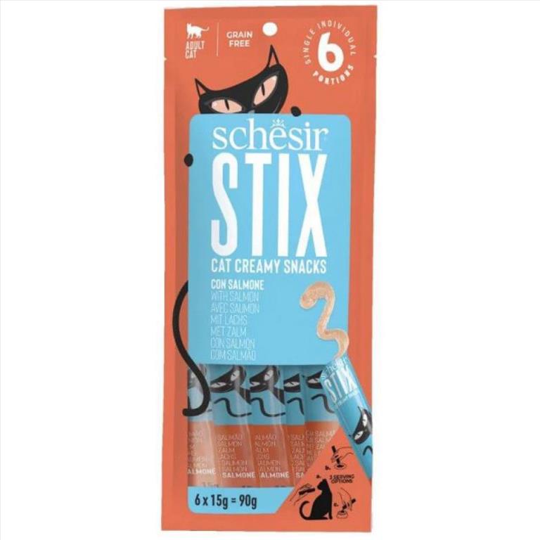 Schesir Cat Stix Pouch Treats Σολομό 6x15g