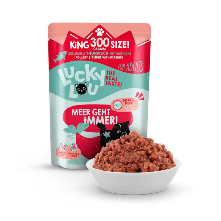 Lucky Lou LifeStage Adult με Πουλερικά, Τόνο και Παστινάκι 300gr