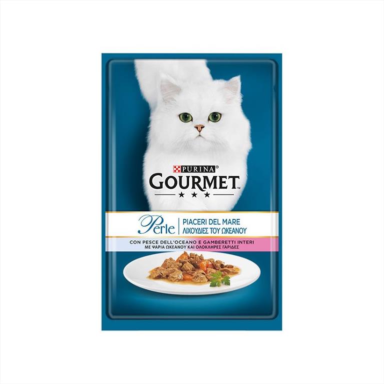 Gourmet Perle με Ψάρια Ωκεανού και Γαρίδες 85gr
