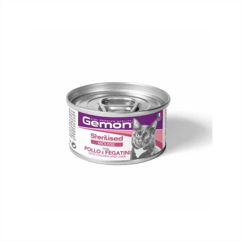 Gemon Cat Mousse Sterilised με Κοτόπουλο και Συκώτι 85gr