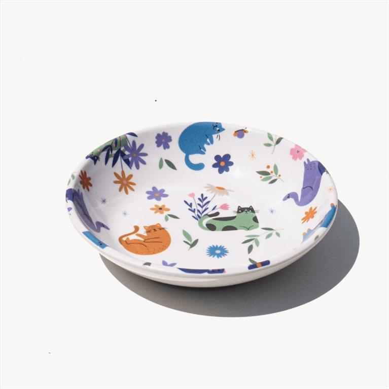 Μπολάκι Γάτας με Αντιολισθητικό Πάτο Flower Cats 177ml