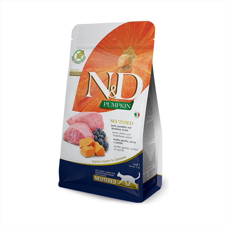 N&D Pumpkin Lamb & Blueberry Neutered 1,5kg