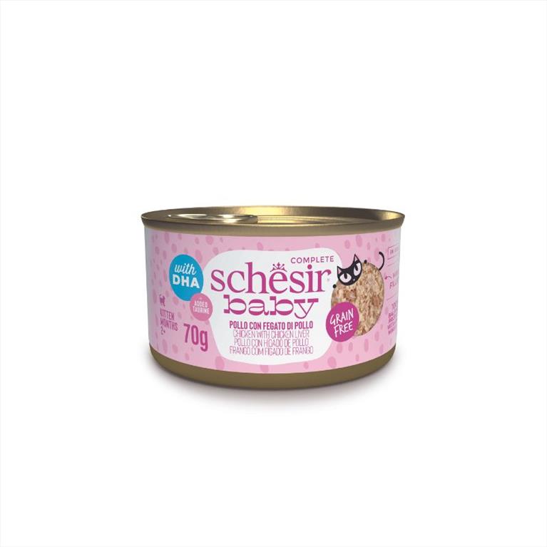 Schesir Cat Baby Wholefood κοτόπουλο με συκώτι 70gr