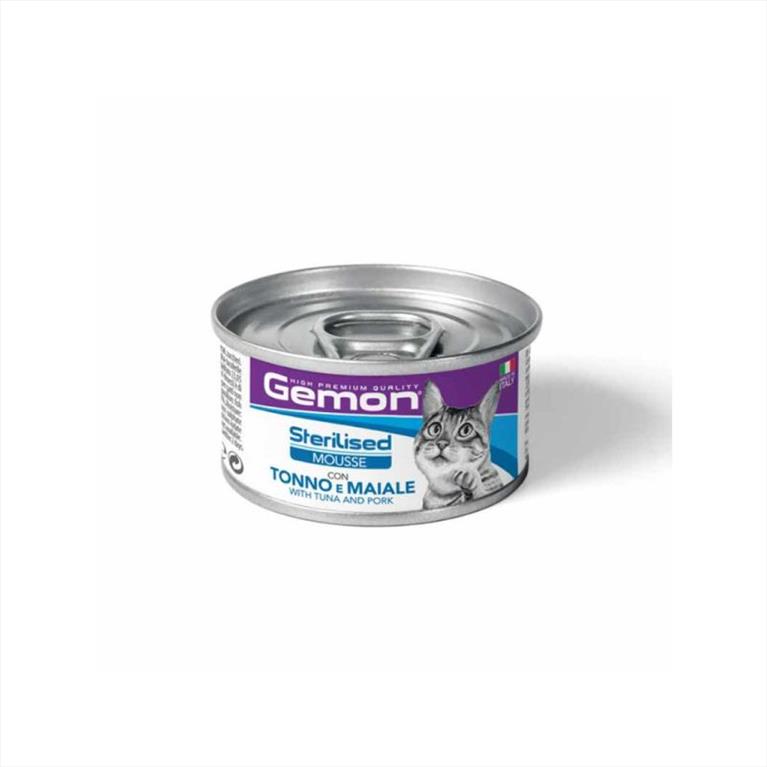 Gemon Cat Mousse Sterilised με Τόνο και Χοιρινό 85gr