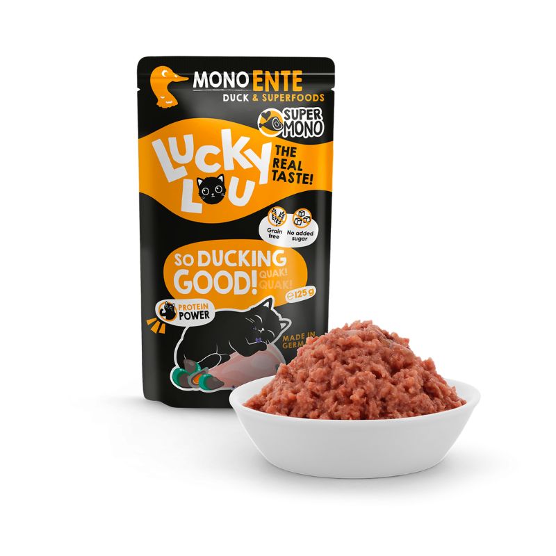 Lucky Lou SuperMono Πάπια με BlueBerries και Πρασινόχειλο Μύδι 125gr