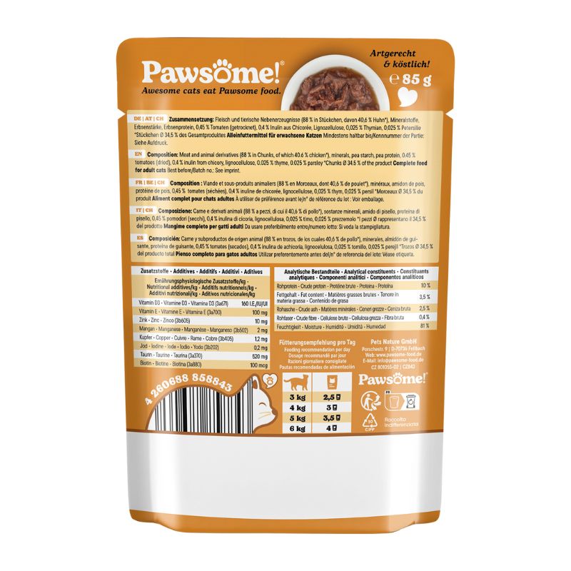 Pawsome Adult Κοτόπουλο 85gr