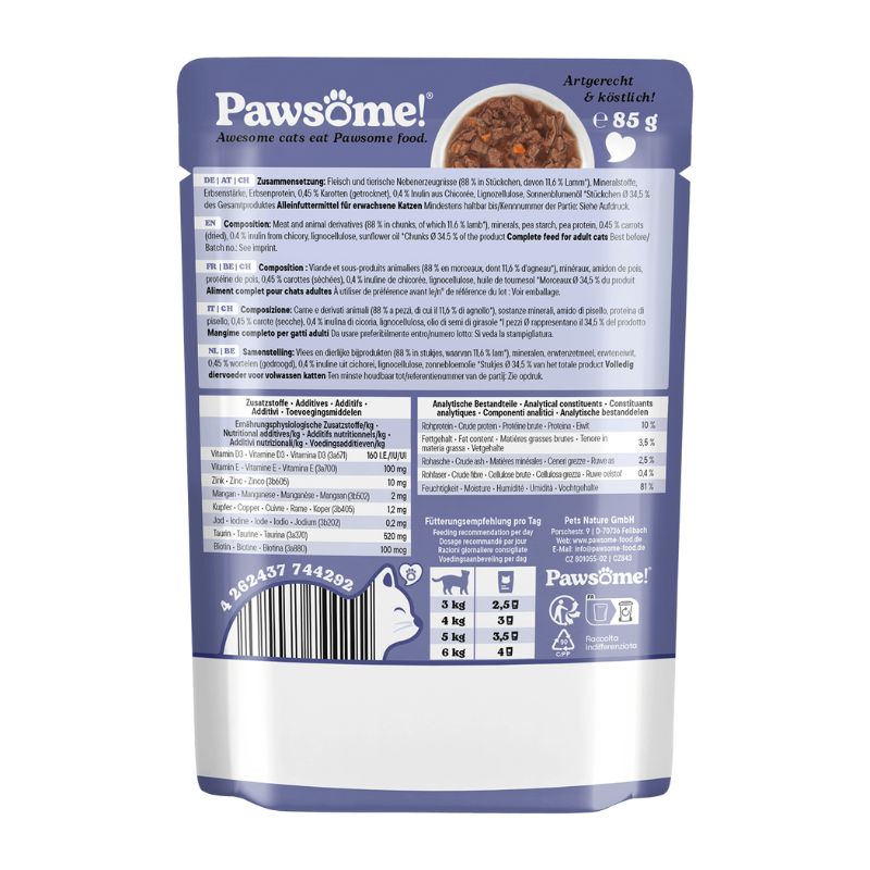 Pawsome Adult Αρνί 85gr