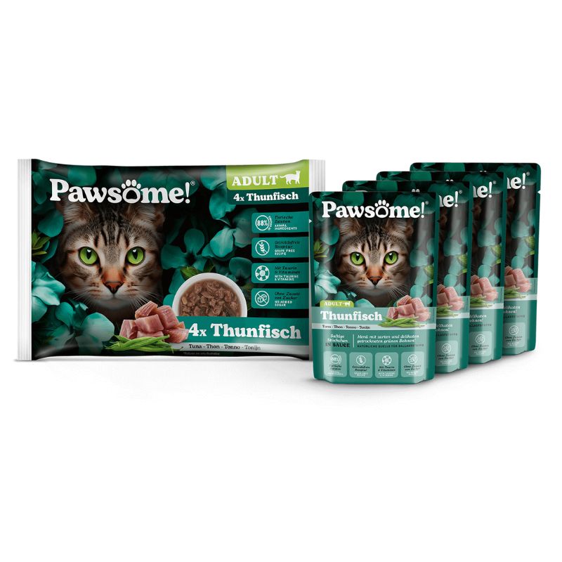 Pawsome Adult Τόνος 85gr FlowPack 4τμχ