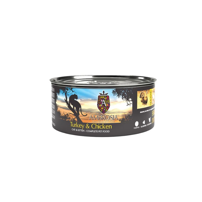 Ambrosia Grain Free Cat & Kitten με Γαλοπούλα και Κοτόπουλο 150gr