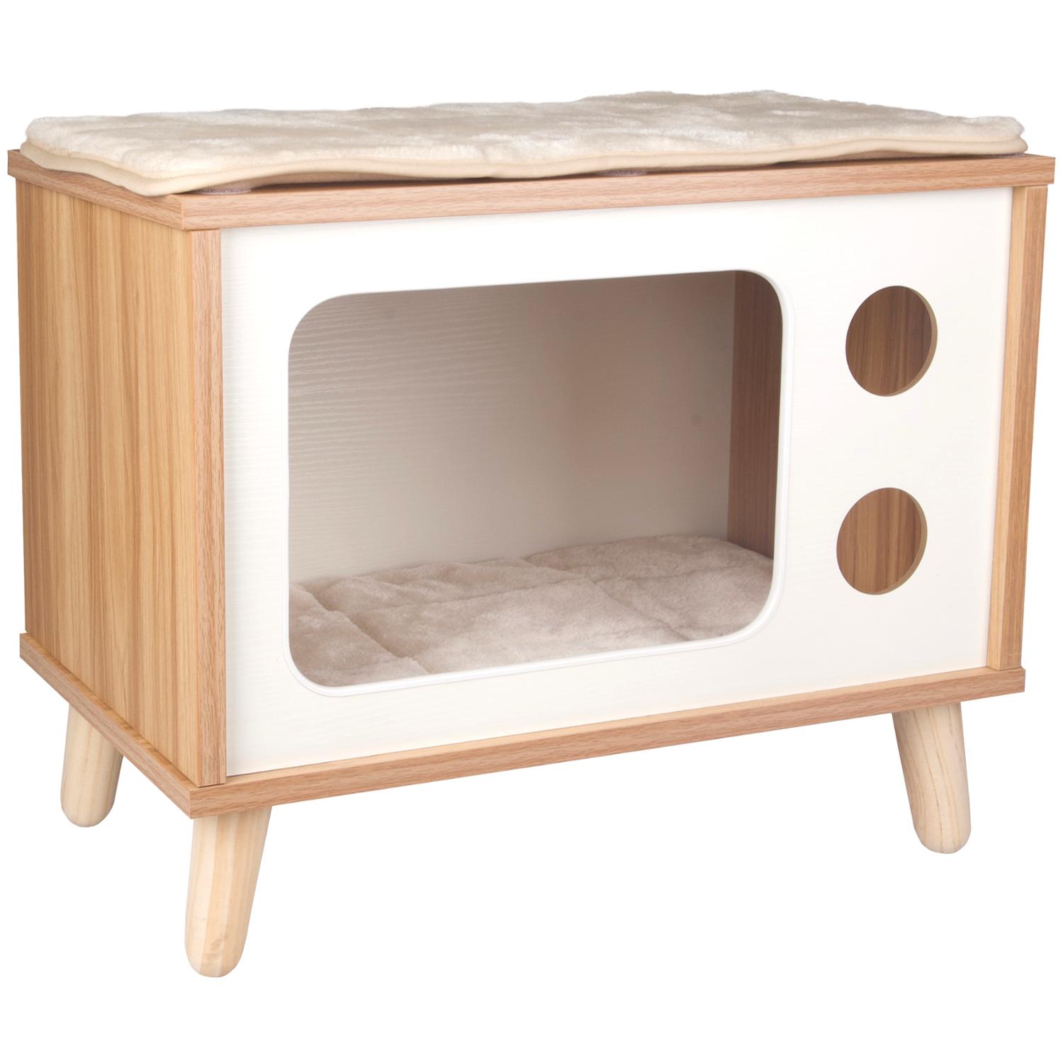 Flamingo Ονυχοδρόμιο Σκαμπό-Φωλιά με Μαξιλάρι σε σχήμα Τηλεόρασης 50x29x41cm