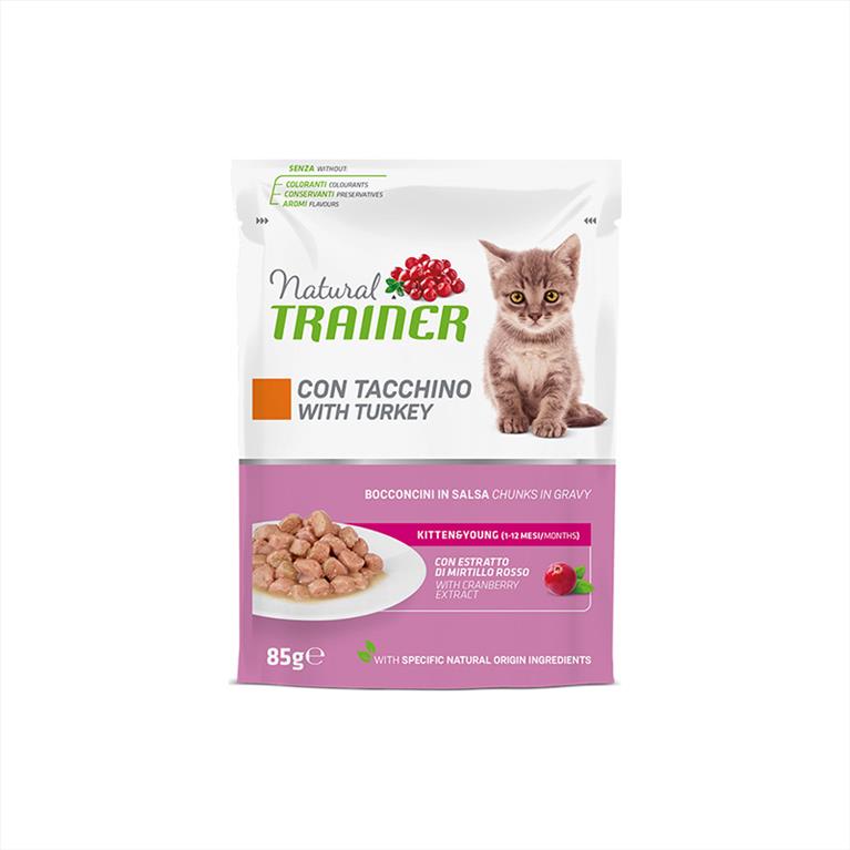 Natural Trainer Kitten&Young Γαλοπούλα 85gr