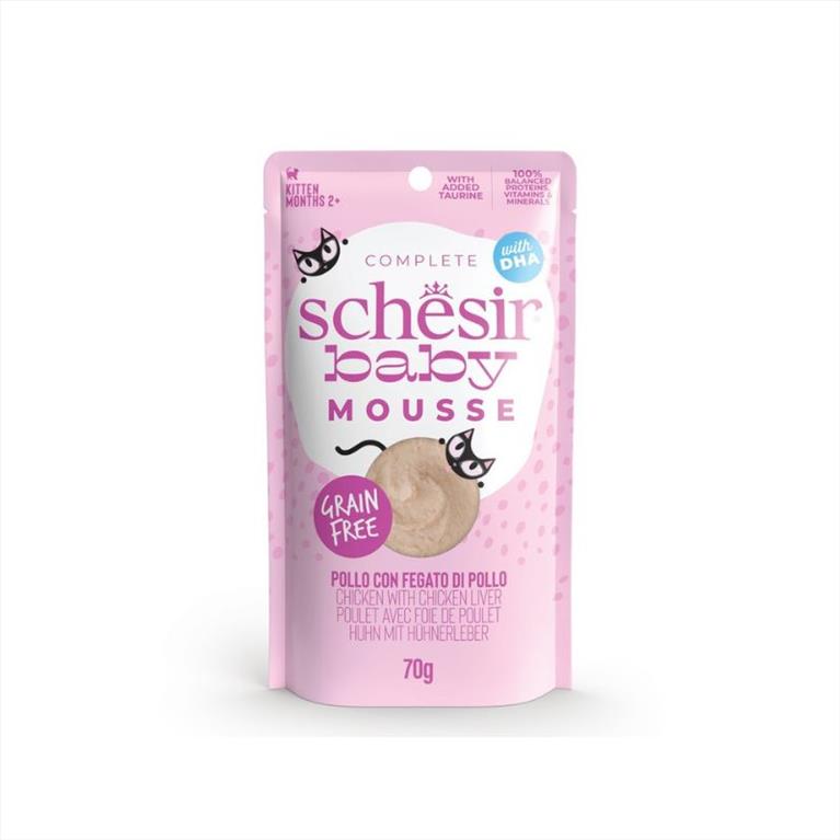 Schesir Baby Cat Pouch Mousse κοτόπουλο με συκώτι 70gr