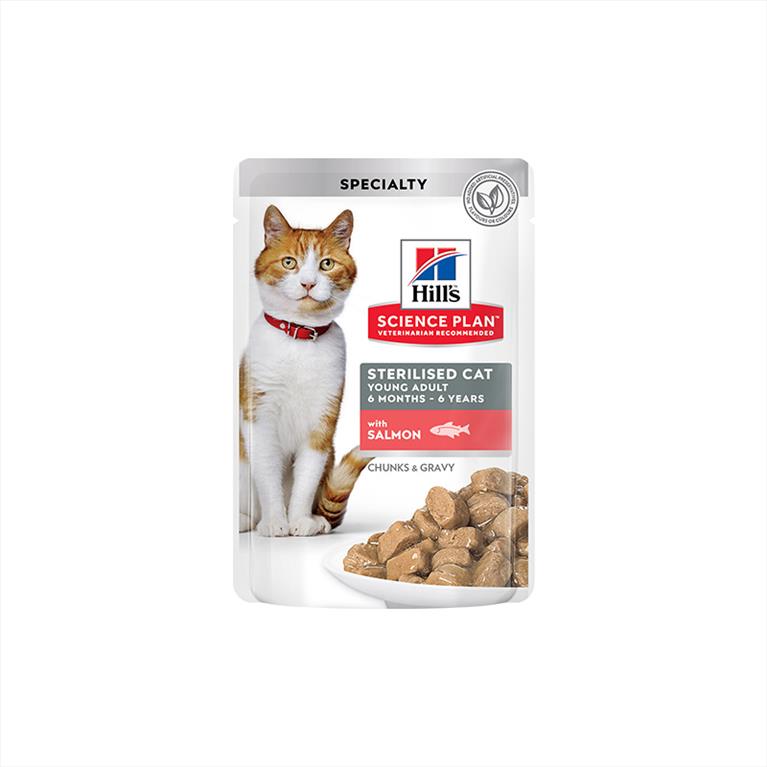 Hill's SP Young Adult Sterilised Cat Σολομό 85gr