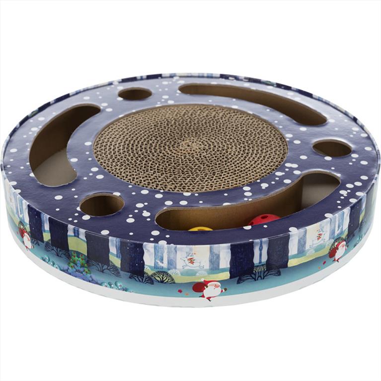 Χριστουγεννιάτικο Μπλέ Τύμπανο Ονυχοδρόμιο με παιχνίδι