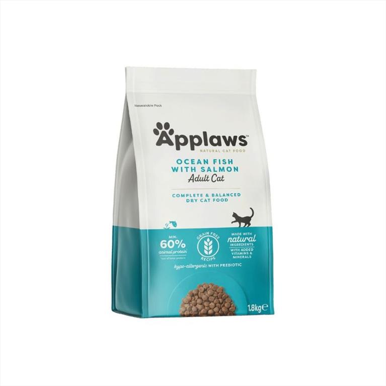 Applaws Adult με Ψάρι Ωκεανού και Σολομό 1,8kg