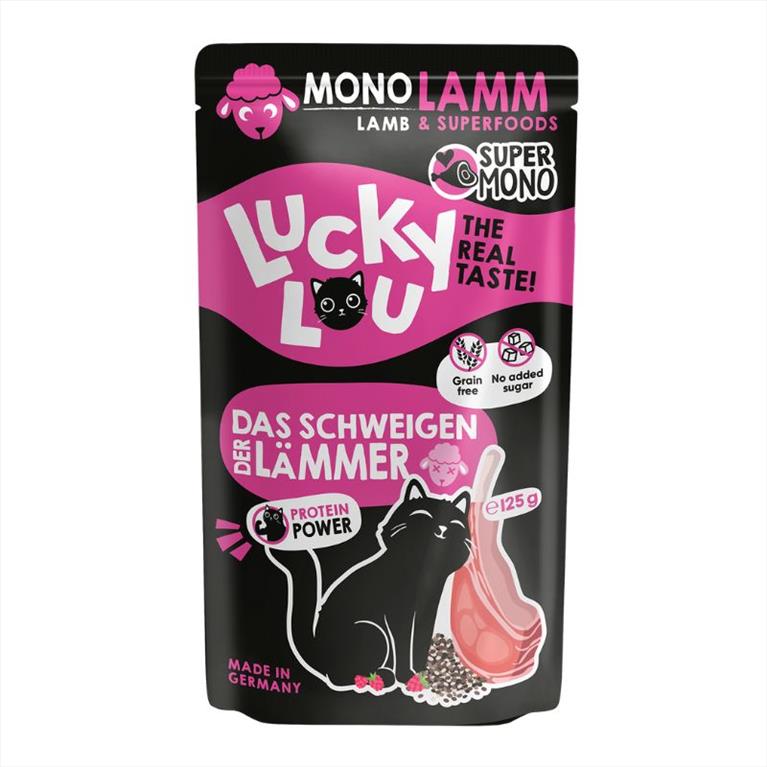 Lucky Lou SuperMono Αρνί με Βατόμουρα και Σπόρους Chia 125gr