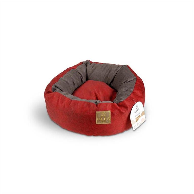 GLEE Κρεβάτι Γάτας Στρογγυλό Κόκκινο S 50cm