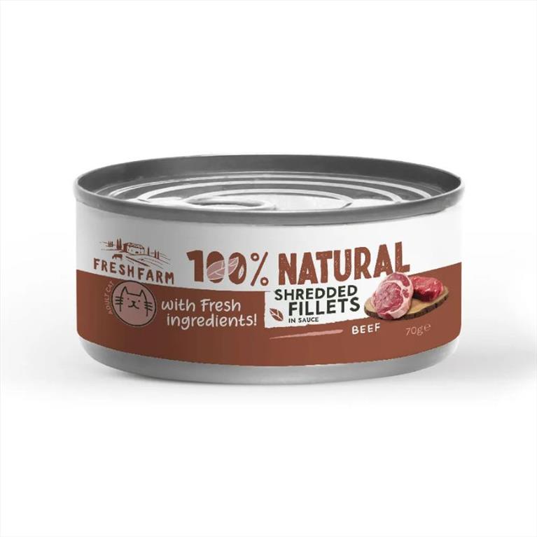 Fresh Farm 100% Natural Φιλετάκια Μοσχαριού σε Σάλτσα 70gr