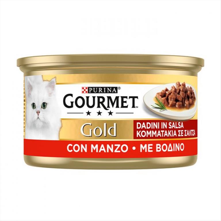 Gourmet Gold Κομματάκια σε Σάλτσα με Βοδινό 85gr