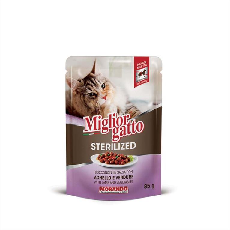 Miglior Gatto Sterilised με Αρνί και Λαχανικά σε Σάλτσα 85gr