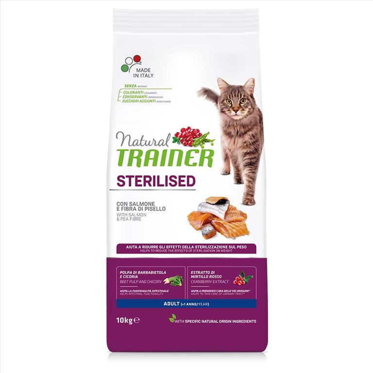 Natural Trainer Sterilised Adult με Σολομό 10kg