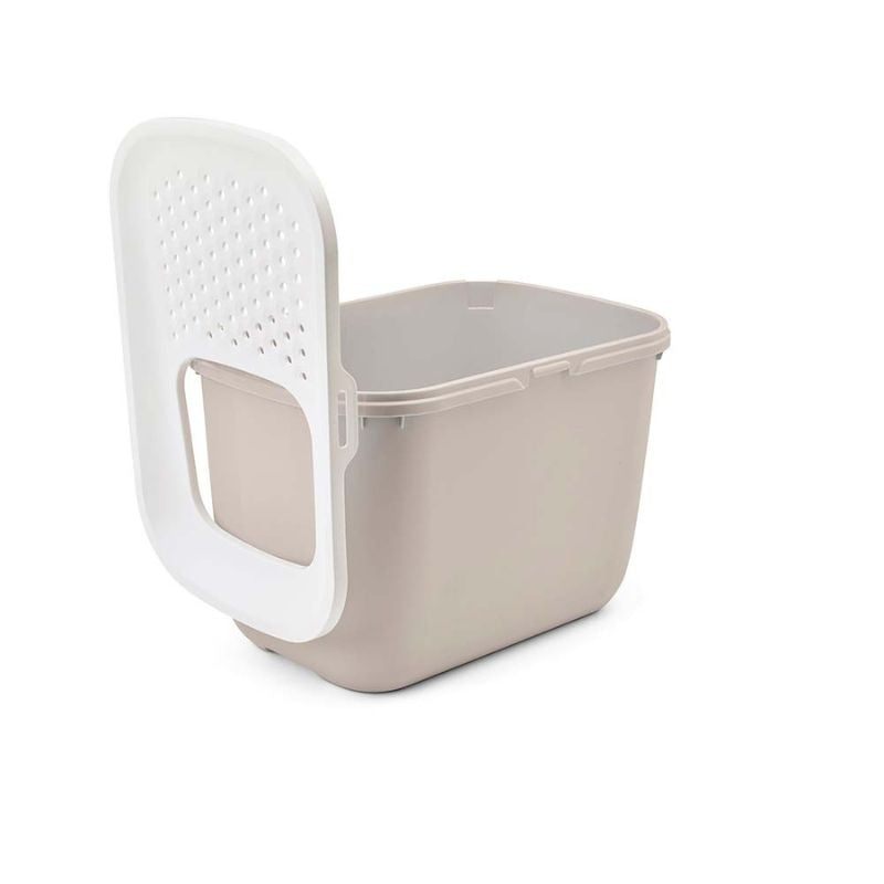 Savic Κλειστή Τουαλέτα Γάτας Hop In Λευκό/Μόκα 58,5x39x39,5cm