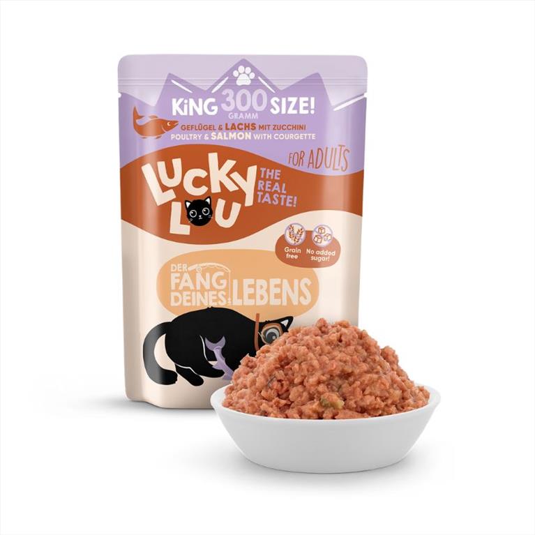 Lucky Lou LifeStage Adult με Πουλερικά, Σολομό και Κολοκυθάκι 300gr
