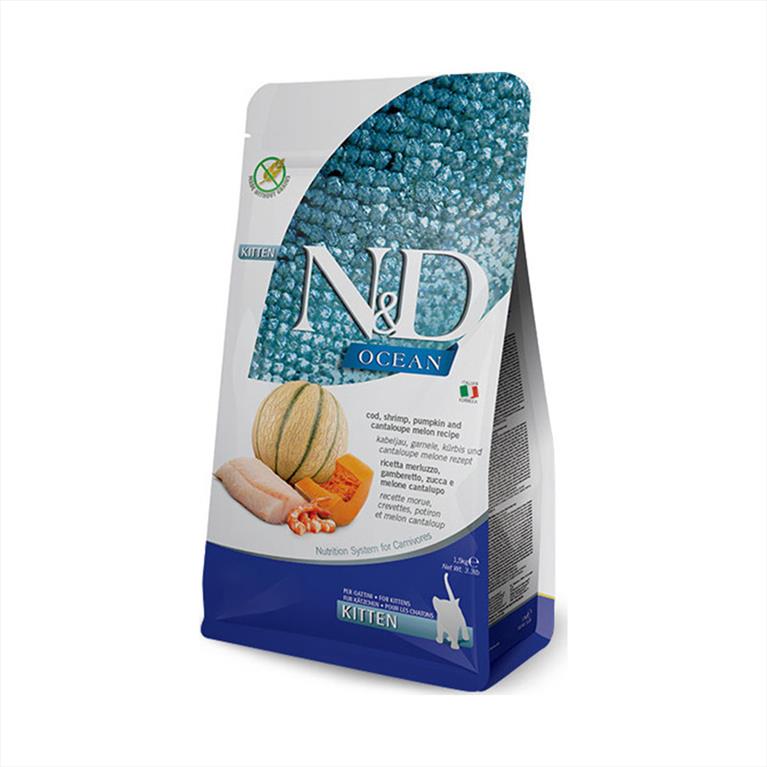 N&D Ocean Cod Kitten Shrimp, Pumpkin & Cantaloupe 1,5kg