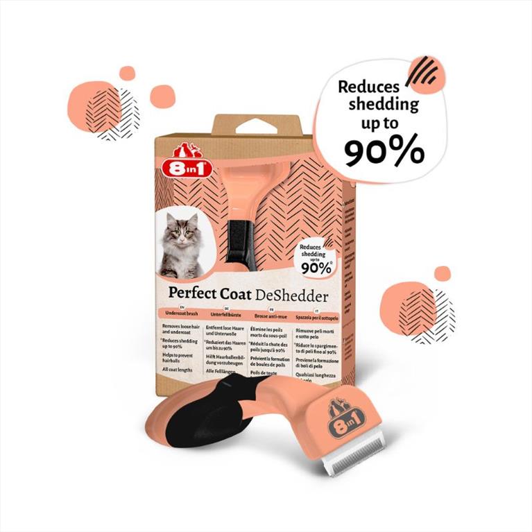 Βούρτσα 8 σε 1 Perfect Coat Deshedder Cat