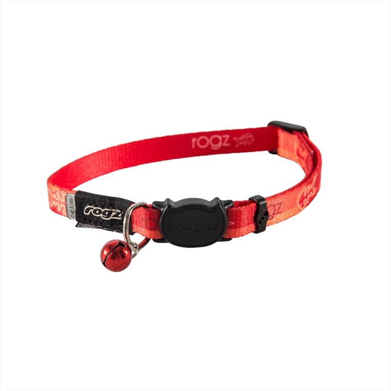 ROGZ Περιλαίμιο γάτας πορτοκαλί  FISH small 20-31cm