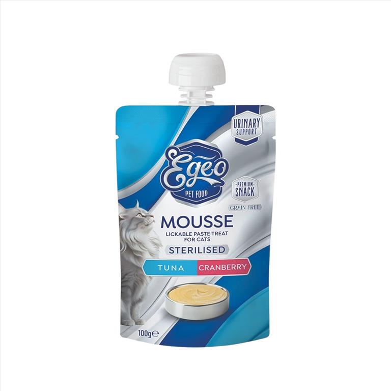 Egeo Mousse Sterilised Λιχουδιά με Τόνο και Cranberry 100gr