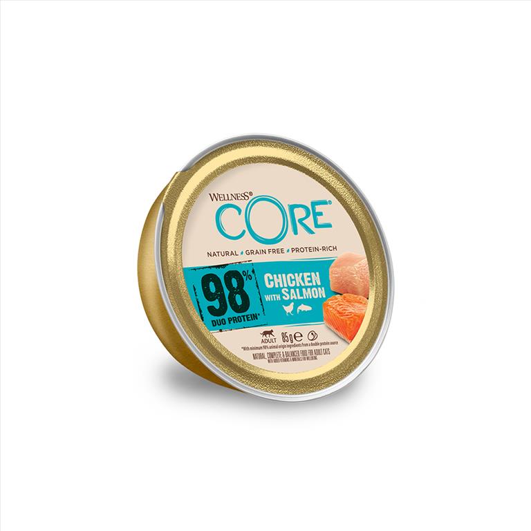 Wellness Core 98% Κοτόπουλο και Σολομό 85gr