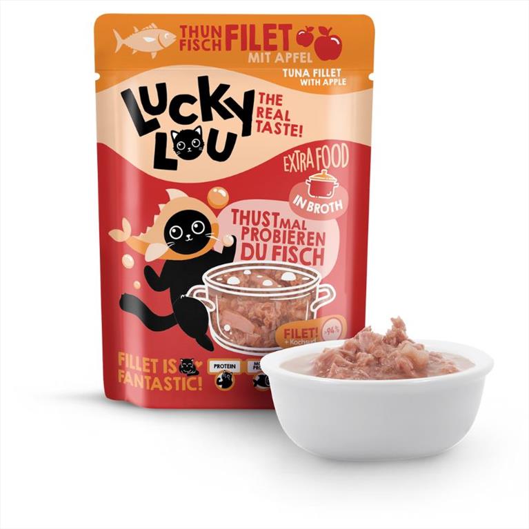 Lucky Lou ExtraFood Φιλέτο Τόνου με Μήλο Σε Ζωμό Φακελάκι 70gr