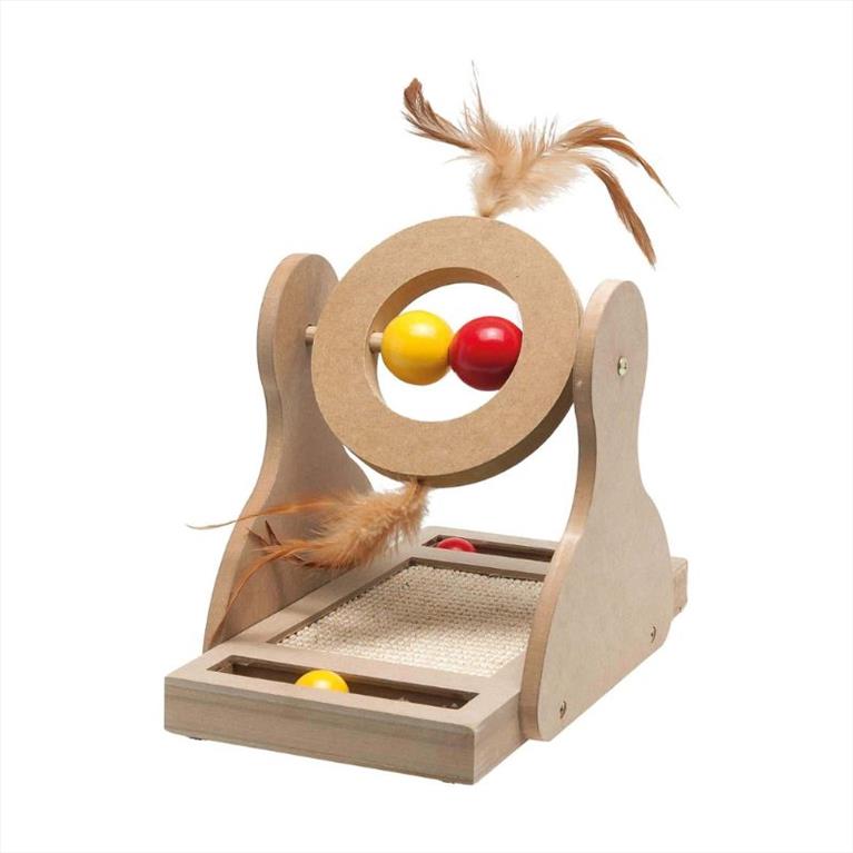 FLAMINGO Ξύλινο Ονυχοδρόμιο - Παιχνίδι Γάτας 17x20x30cm