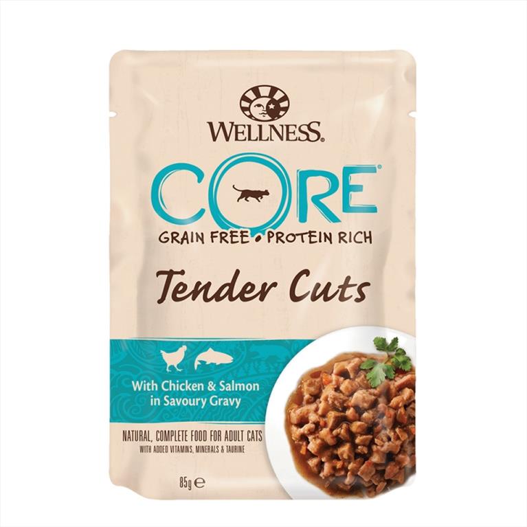 Wellness Core Tender Cuts Κοτόπουλο και Σολοµός σε Σάλτσα 85gr