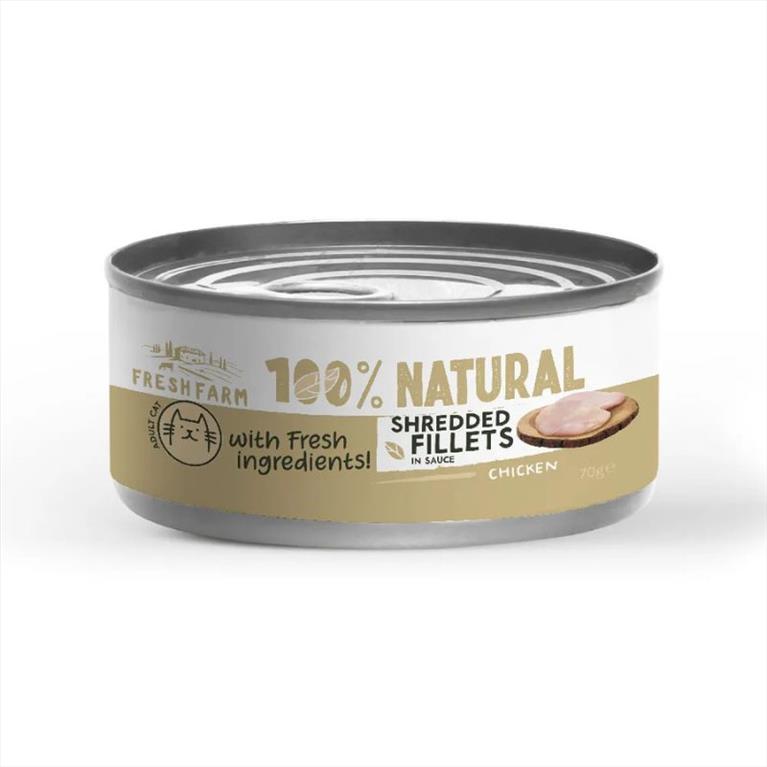 Fresh Farm 100% Natural Φιλετάκια Κοτόπουλου σε Σάλτσα 70gr