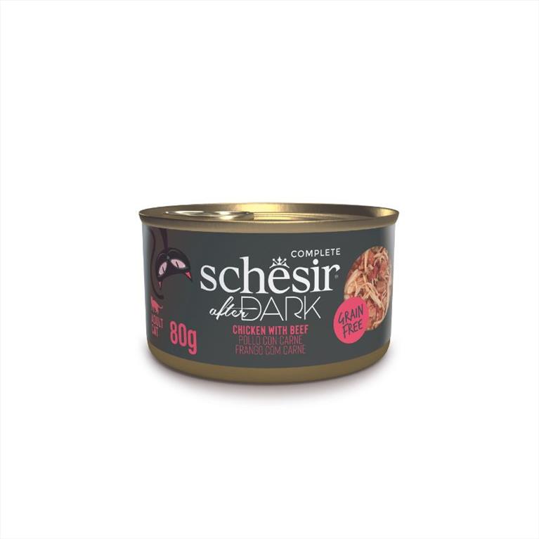 Schesir Cat After Dark Wholefood Κοτόπουλο με Μοσχάρι 80gr