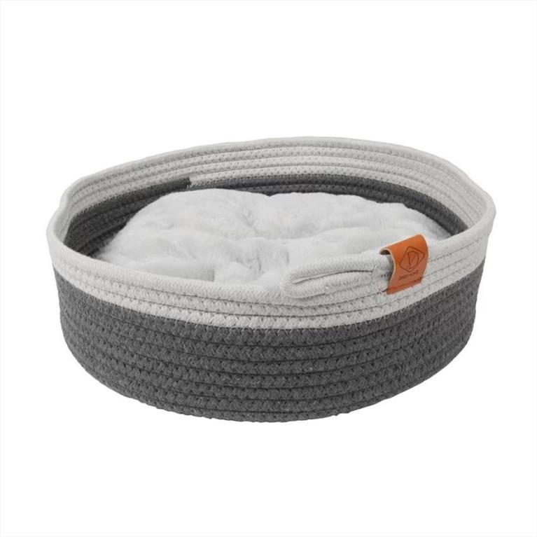 D&D Καλάθι Γάτας με Γούνινο Μαξιλαράκι 35x35x11,5cm