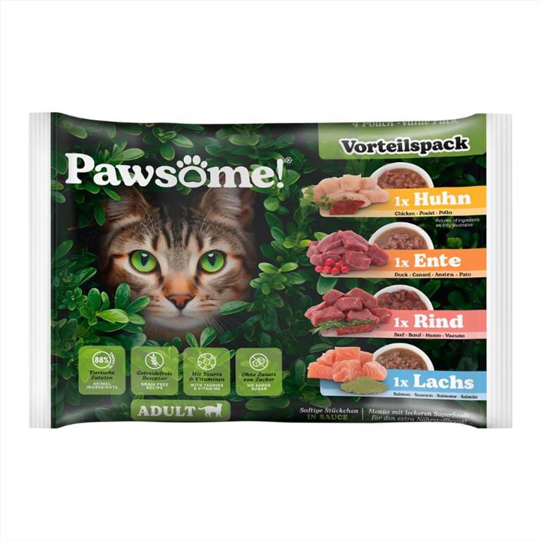 Pawsome Adult MixPack 85gr 4τμχ