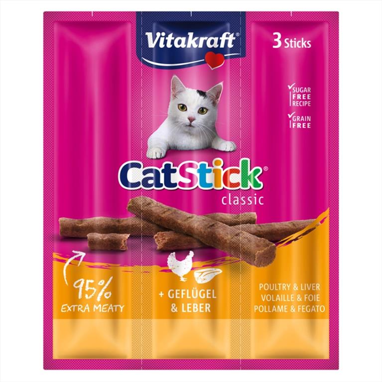 Vitakraft Cat Sticks με Πουλερικά και Συκώτι 18gr (3τεμ)