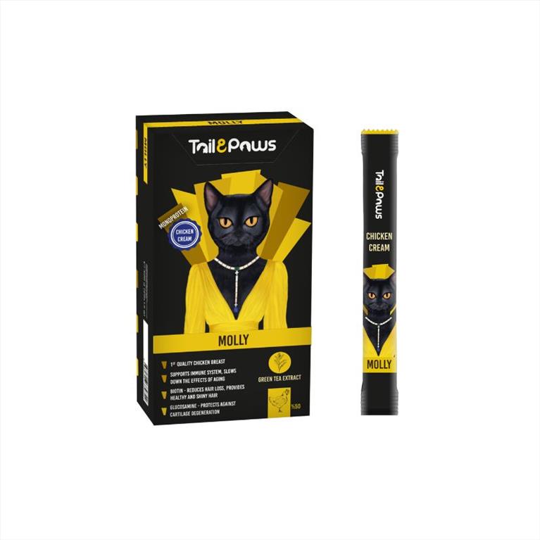 Tail & Paws Molly Κοτόπουλο σε Κρέμα 5x15gr