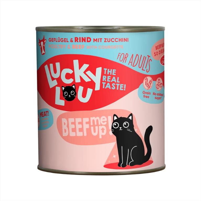 Lucky Lou LifeStage Adult με Πουλερικά, Βοδινό και Κολοκυθάκι 800gr