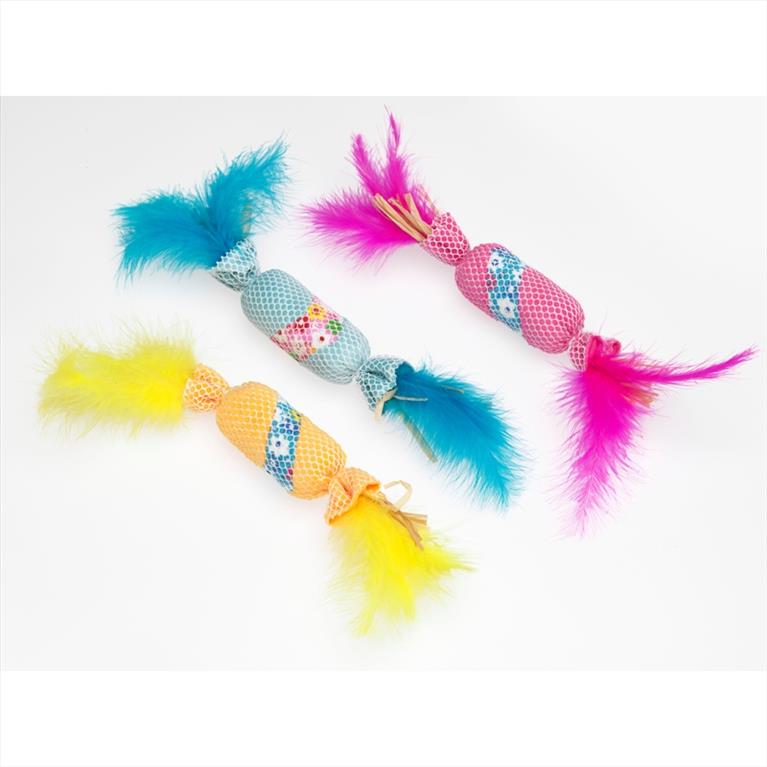 Ebi Παιχνίδι Γάτας Καραμελίτσα με Ήχο και Πούπουλα