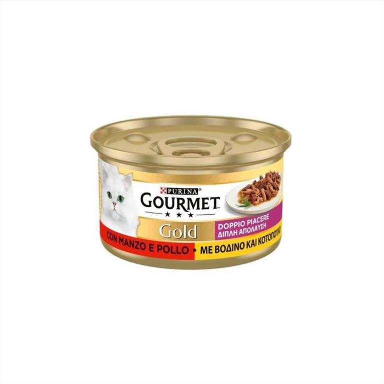 Gourmet Gold Διπλή Απόλαυση Βοδινό και Κοτόπουλο 85gr