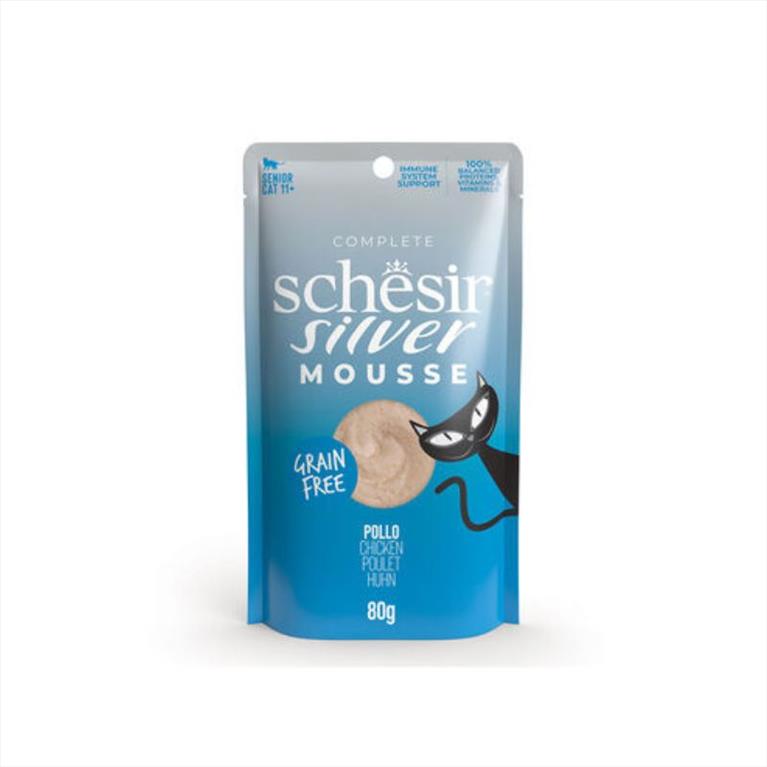 Schesir Cat Silver Pouch Μούς Κοτόπουλο με Κολοκύθα 80gr