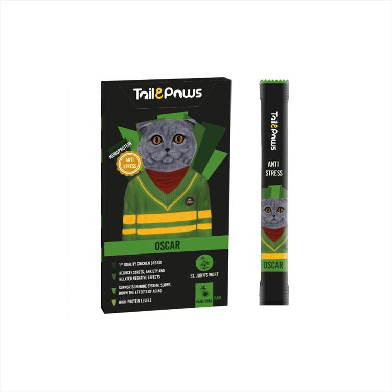 Tail & Paws Oscar Κοτόπουλο σε Κρέμα (Anti-Stress) 5x15gr