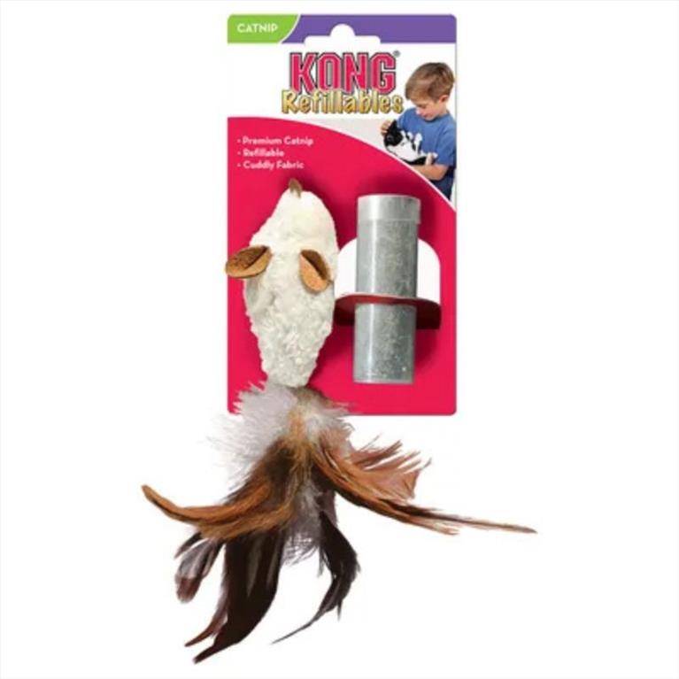 Kong refillables feather mouse με Catnip