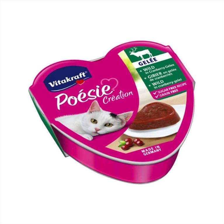 Vitakraft Poesie Creation Ελάφι και Cranberries σε ζελέ 85gr